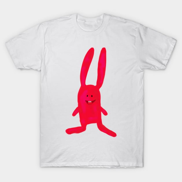 Pinkish Red Bunny by Cherie(c)2022 T-Shirt by CheriesArt